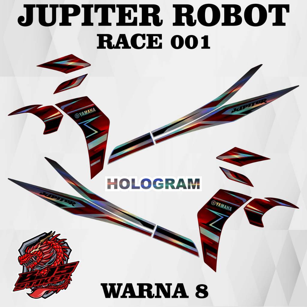Striping jupiter z - Stiker Decal HOLOGRAM jupiter robot race 1