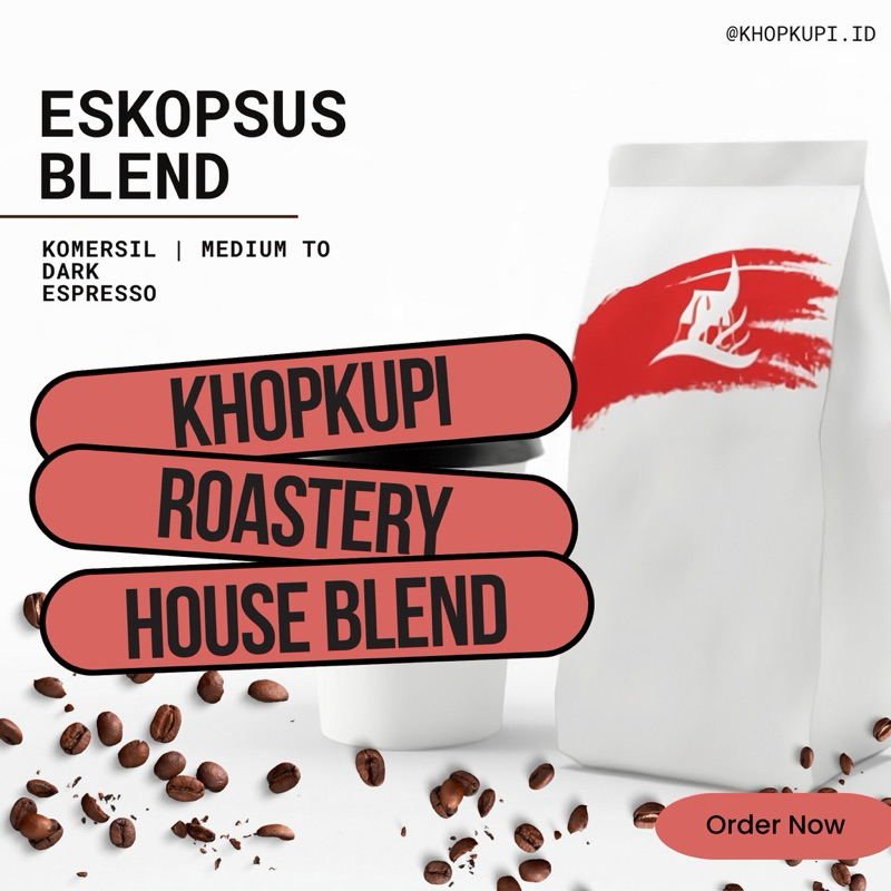 

Biji Kopi HOUSE BLEND Espresso Es Kopi Susu 100 gr Arabika Robusta GAYO - TESTER