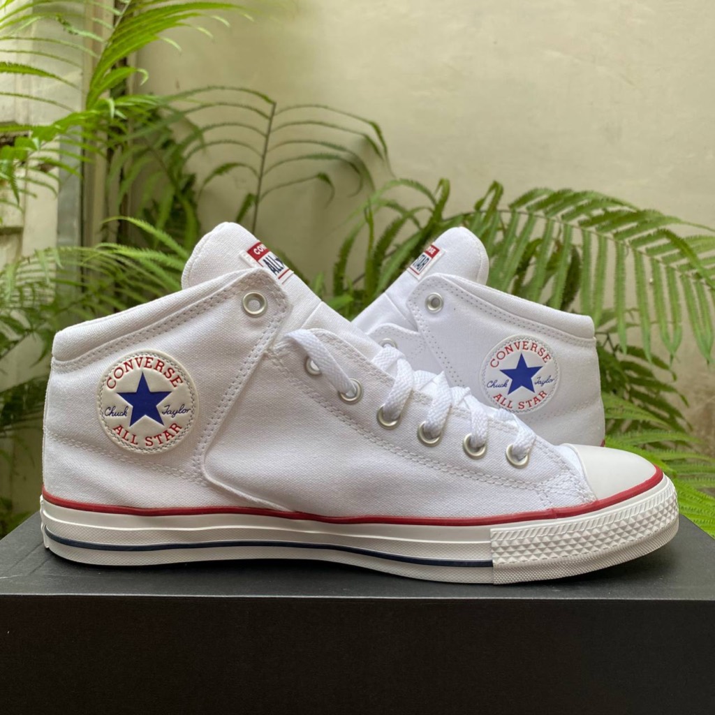SEPATU CONVERSE ORIGINAL 100% TERBARU CONVERSE CTAS HI STREET MID A01688 FULLWHITE RED CLEMATIS BLUE