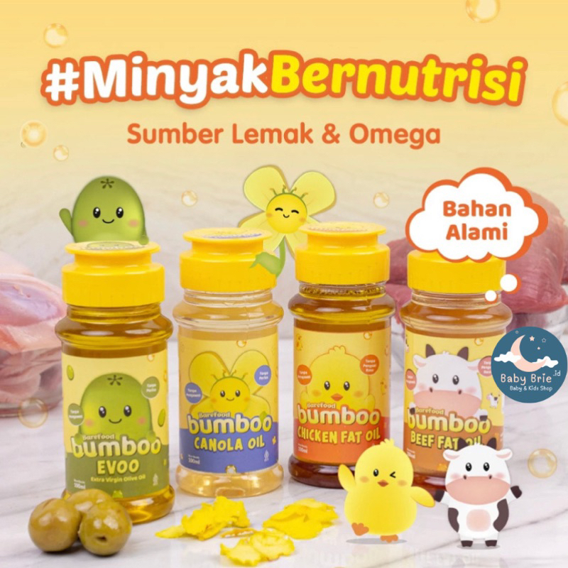 

Barefood - BUMBOO Fat Oil Minyak - Bahan Alami - Bernutrisi - Sumber Lemak & Omega 3,6,9 - BB Booster -Tanpa Perisa & Pengawet - Tumis atau Topping - Fat Oil Beef - Chicken - Evoo - Canola Oil