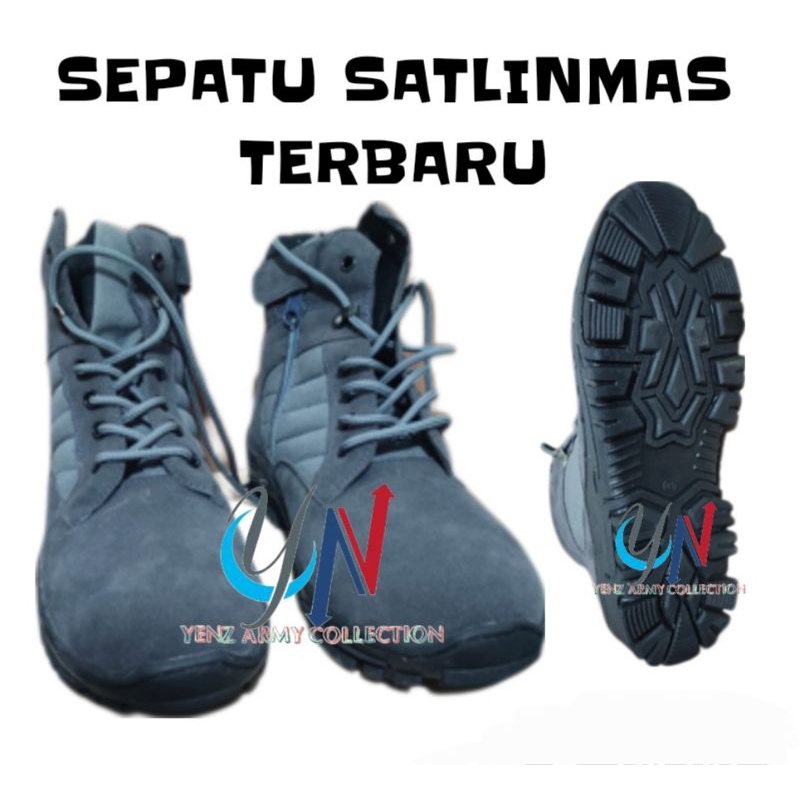 Sepatu pdl satlinmas abu linmas baru