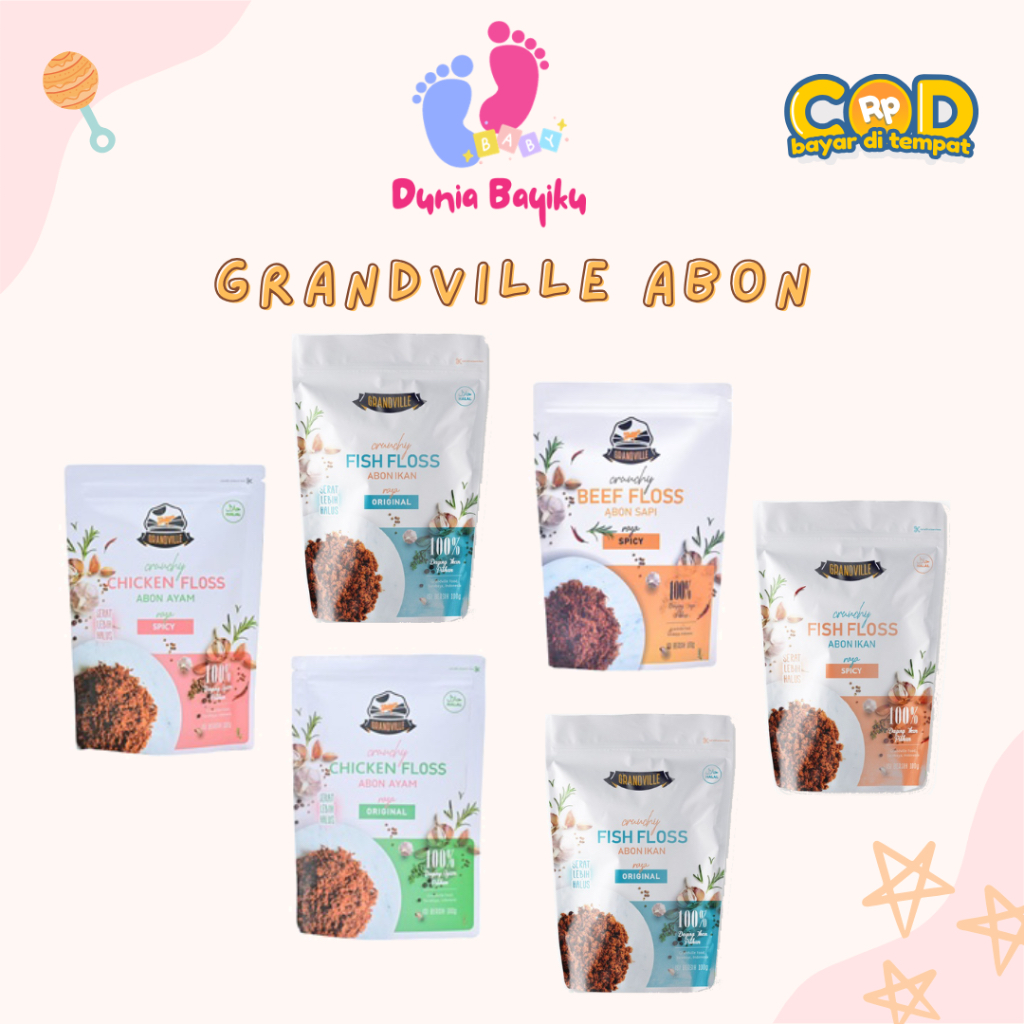 

Grandville Abon Sapi Ayam Crunchy Original Spicy Beef Chicken Floss Single Pack Original