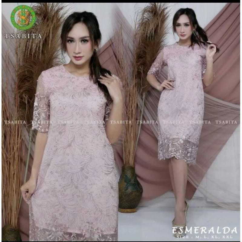 Dress Esmeralda Tille/Dress Pesta Mewah ROSE GOLD/Dress Natal/Fashion Wanita