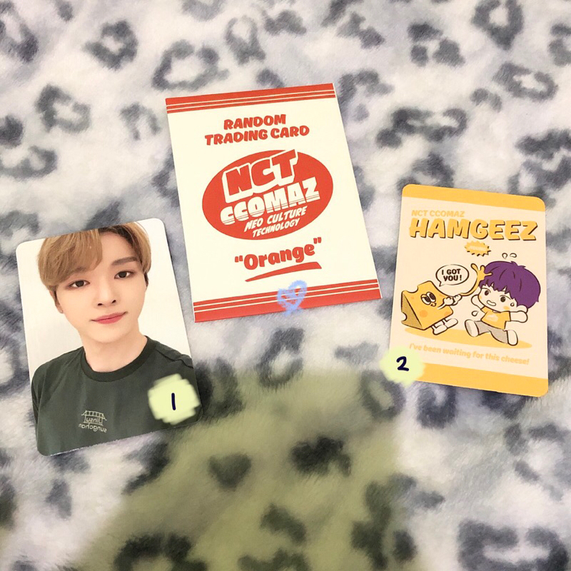 official photocard nct ccomaz 2nd grocery orange version (pc random trading card, nct 127, nct u, nc
