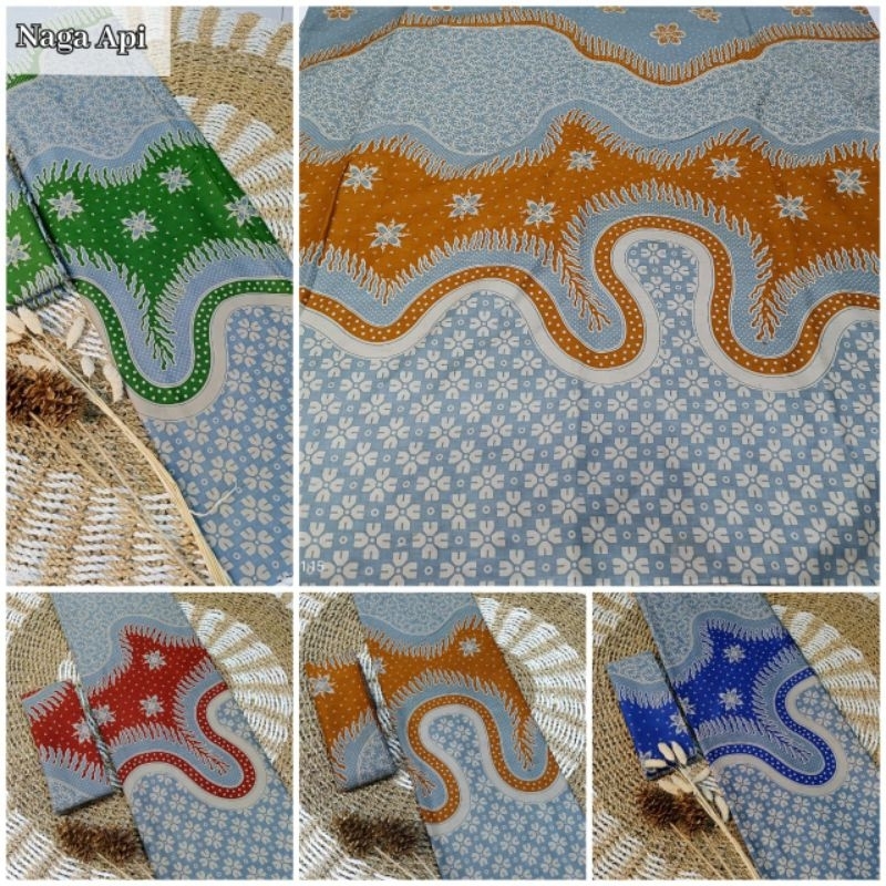 Kain Batik Printing Modern Motif Naga Api Kain Meteran Bahan Baju Batik Pekalongan Seragam Bridesmai