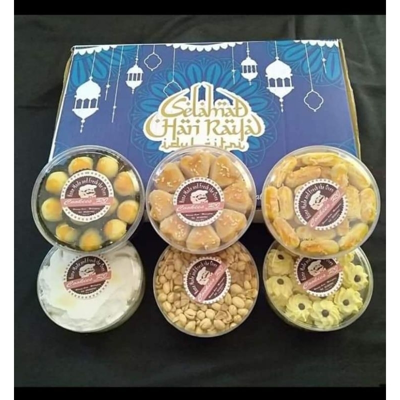 

COOKIES RJ HOME MADE (FRESH OVEN) KUE KERING PAKET ISI 6 TOPLES BERAT 250 GRAM