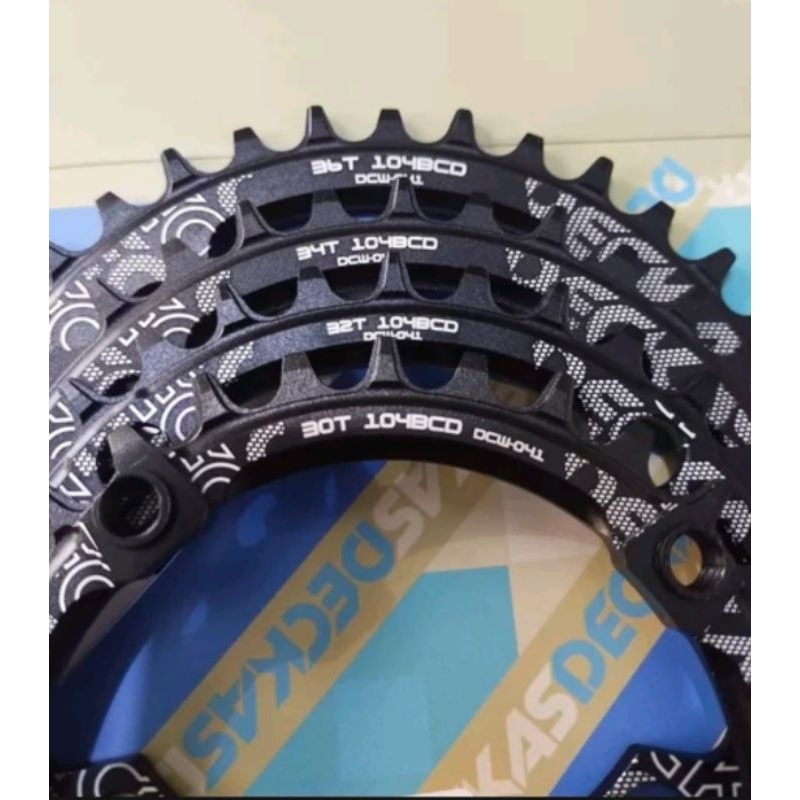 Chainring Deckas 30T 32T 34T 36T 38T Round BCD 104 narrow wide - MTB