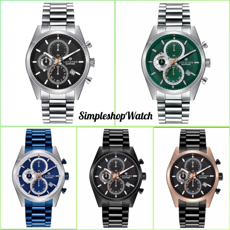 Original 100% Jam Tanagn Pria LOFOTEN 6519 F-6519 Sapphire Garansi 1 Tahun