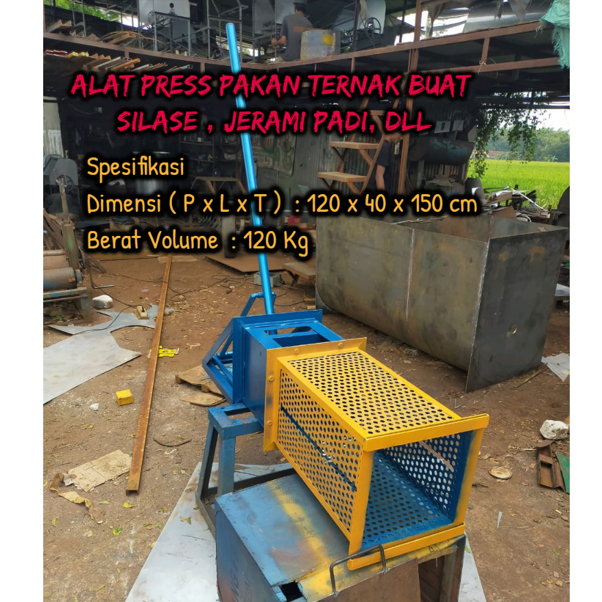 Alat press pakan ternak buat silase , jerami padi, dll