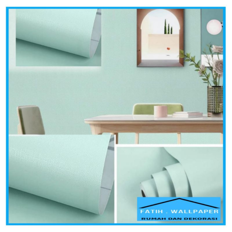Walpeper dinding ruang tamu dan kamar tidur motif pastel ijo sage