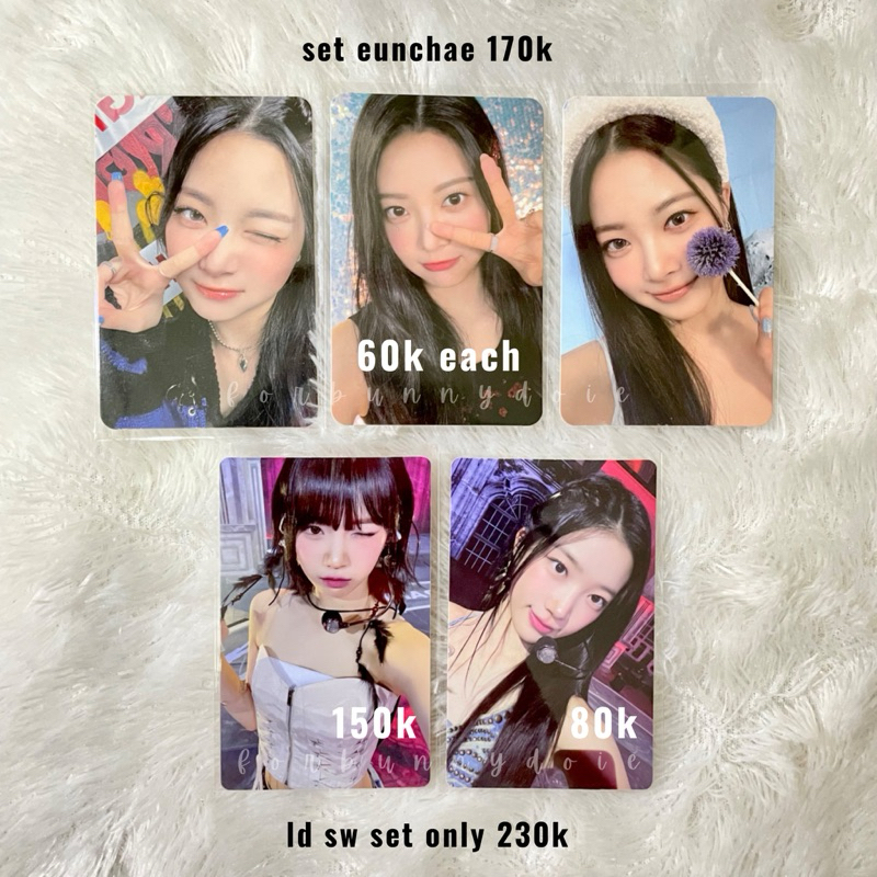 Photocard Lesserafim Chaewon Eunchae Kazuha Antifragile Midnight Onyx Iridescent Opal Frozen Aquamar