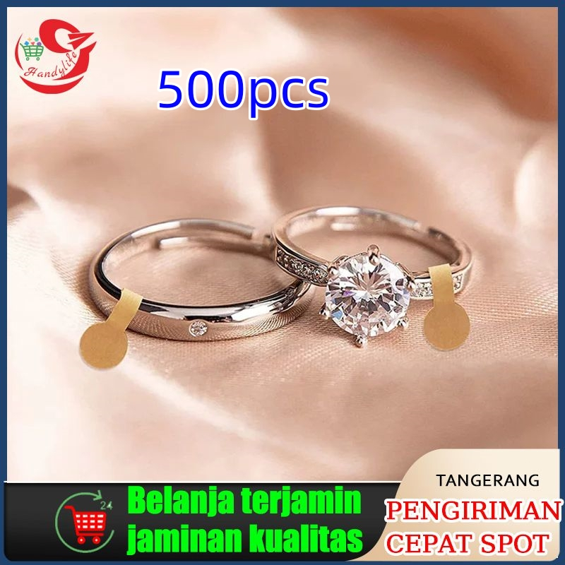 

500pcs Label Perhiasan Perekat Diri Harga Dumbell Tag Kalung Cincin Label Kertas Aksesoris Perhiasan DIY Alat Display