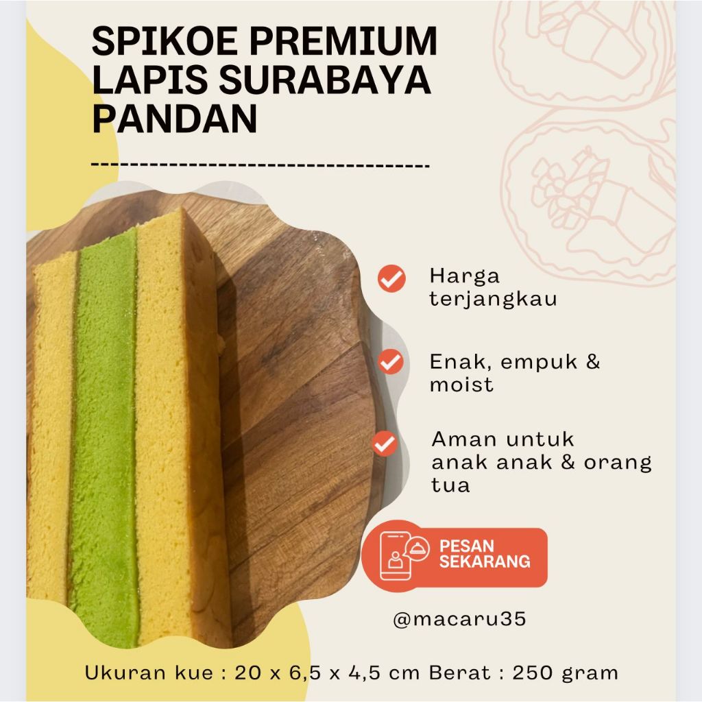 

SPIKOE PREMIUM LAPIS SURABAYA PANDAN