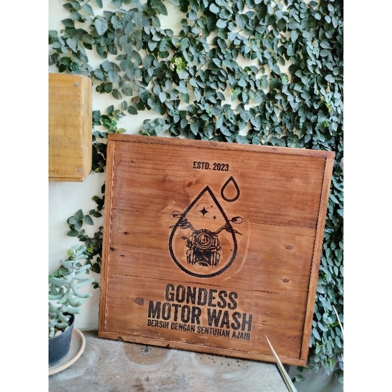 

sign board murah/ plang papan nama murah warna coklat