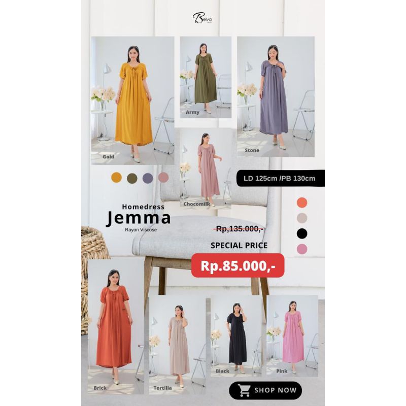 Harga Murah Jemma Homedress by Belva Fashion//Qisma Store