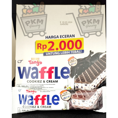 

[GROSIR] TANGO WAFFLE Rasa Cookiez and Cream 25 gr isi 12 pcs/box