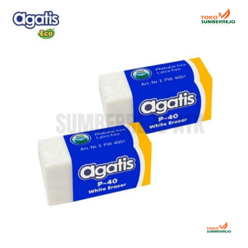 

AGATIS PENGHAPUS PUTIH P-40 Per1pcs / ERASER P-40 / Setip