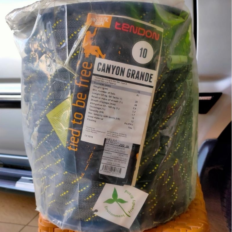 Tali karmantel tendon original 200m canyon grande climbing rope acces Rock flying fox