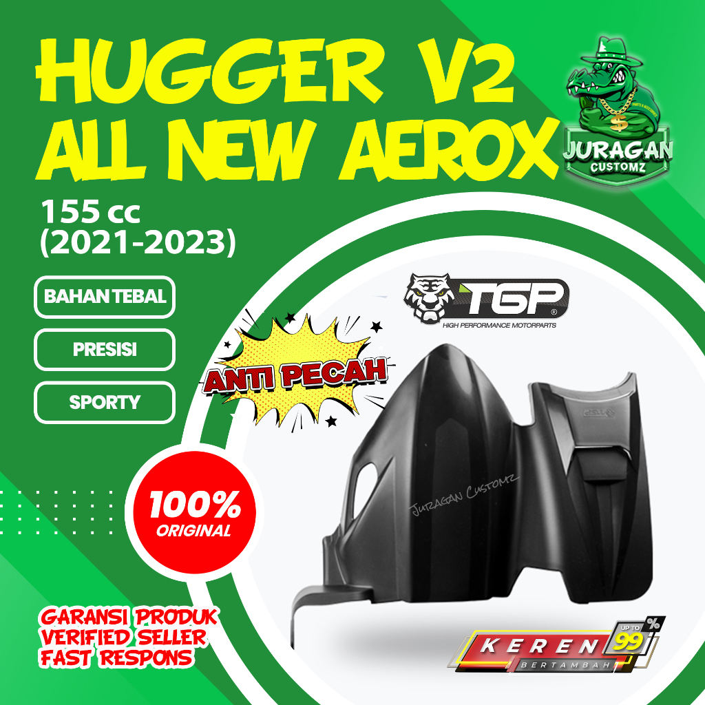 Spakbor Kolong Aerox Connected 2021-2023 Hugger TGP Aksesoris Variasi Motor Yamaha Juragan Customz