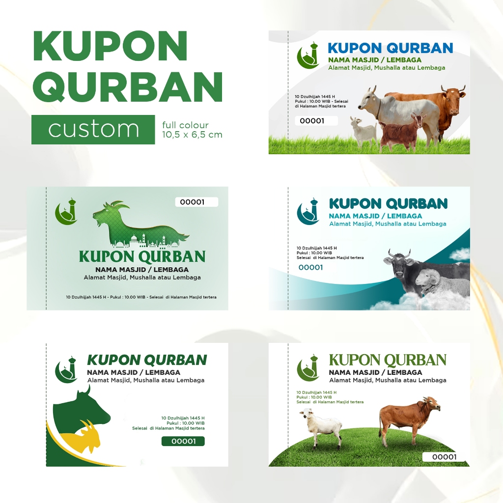 CETAK KUPON QURBAN - CUTOM - Free desain