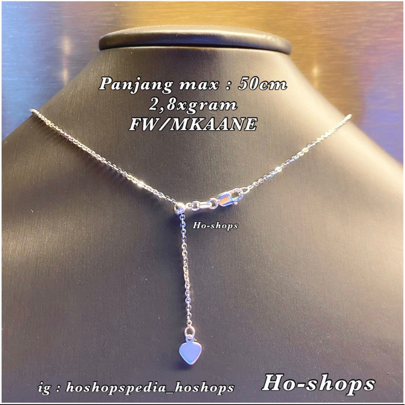 kalung serut mas putih kadar 750 asli emas