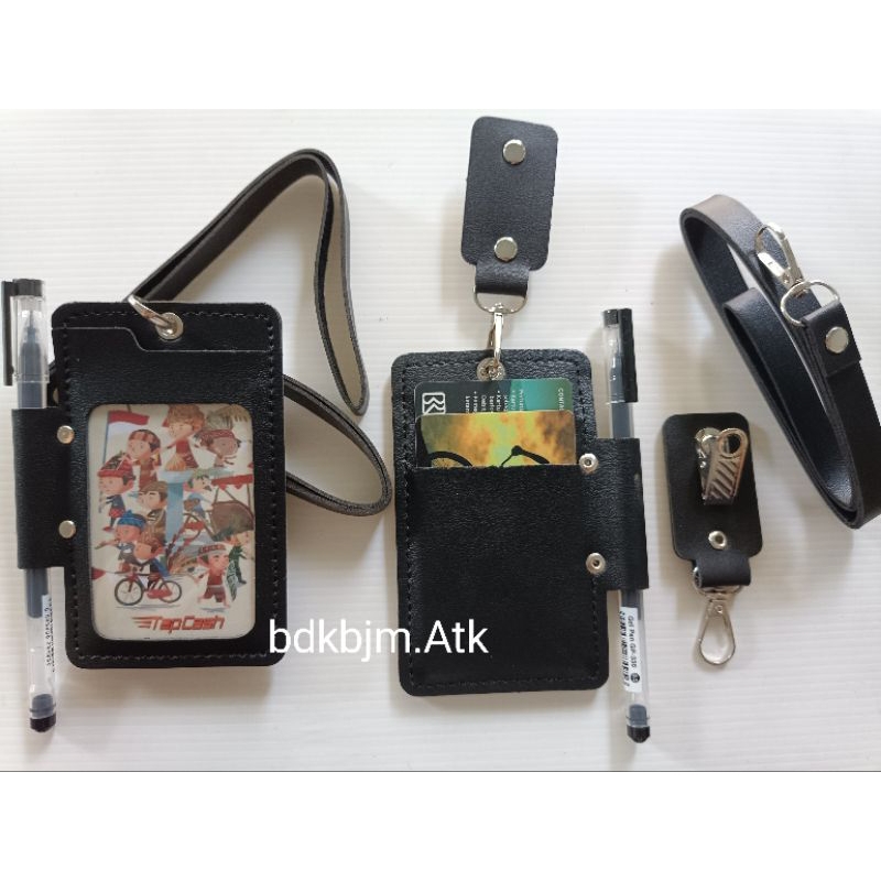 

Card holder/ ID Card PU kulit ada tempat pulpen/ Id card kulit Makassar