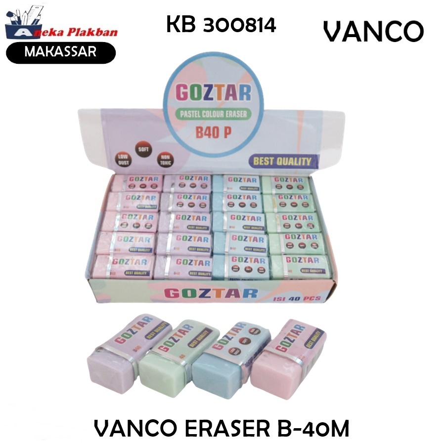 

[BOX/40PCS] GOZTAR ERASER B-40 PENGHAPUS PENSIL