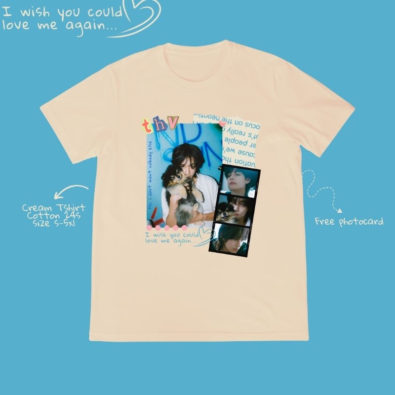 KAOS LAYOVER TAEHYUNG BTS CREAM