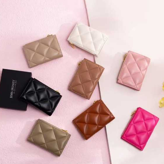 VELVET WALLET JIMS HONEY ORI DOMPET TIPIS PENDEK LIPAT KECIL FASHION CEWEK WANITA KOREA SIMPEL ELEGA