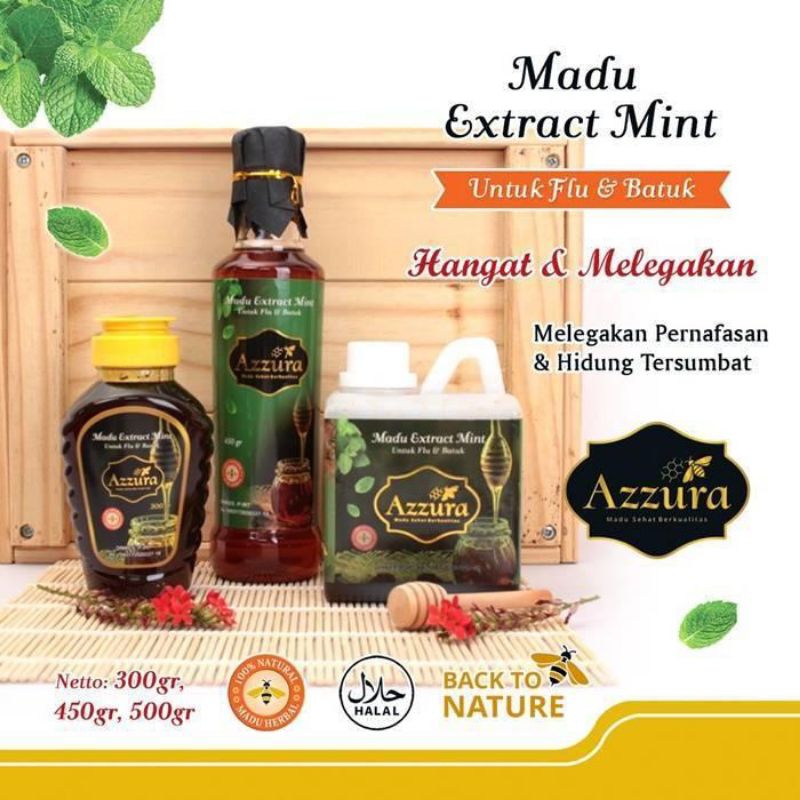 

Madu Azzura - Madu Extract Mint untuk Flu dan Batuk