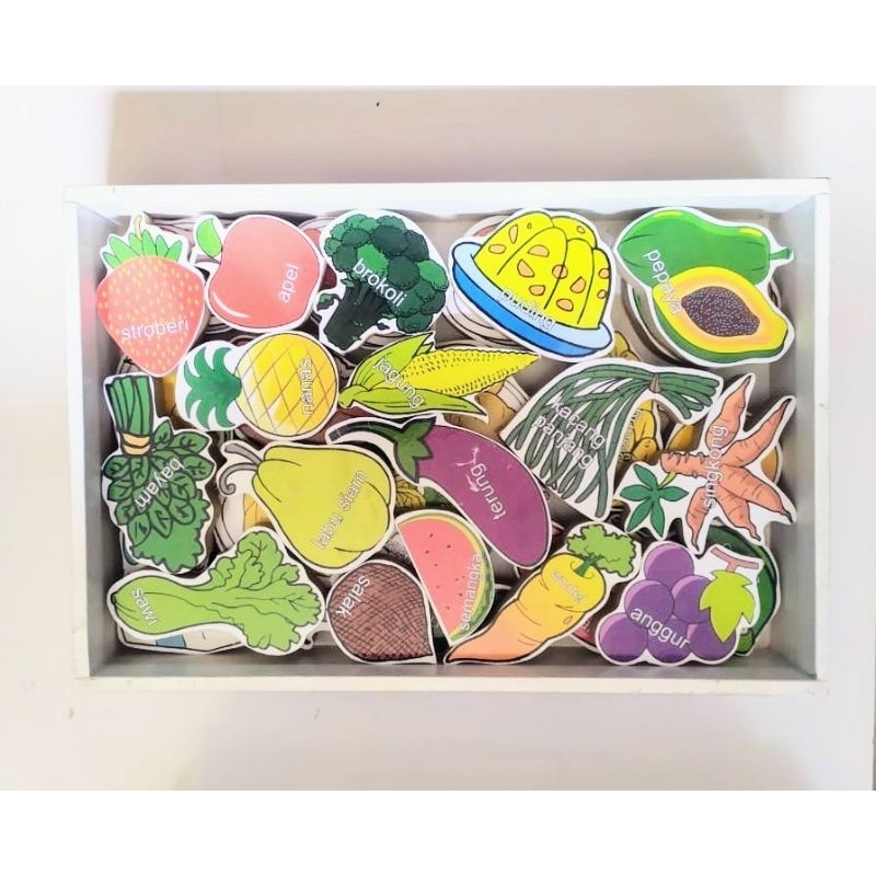 Mainan Kayu Anak Replika Balok Makanan