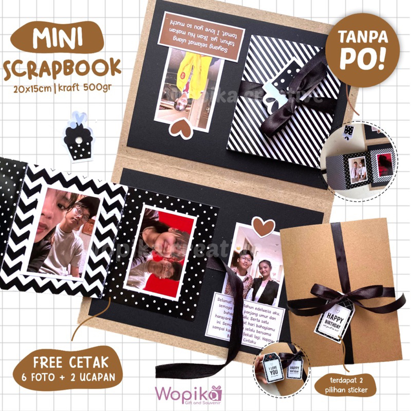 Mini Scrapbook Album | Kartu ucapan | greeting card | Custom foto dan ucapan by Wopika creative untu