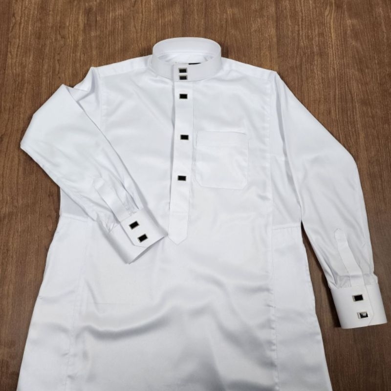 GAMIS/JUBAH AL- MARWAN REMAJA/KANCING KOTAK/LENGAN MANSET/ JUBAH PUTIH /JUBAH HITAM