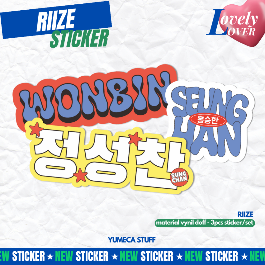 

(min. co 15k) RIIZ3 LOVELY LOVER STICKER SET - YUMECASTUFF