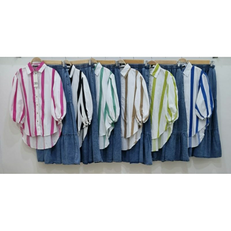 Set Anisa//One set ZARA//Set rok//Setelan rok//One set jeans//One set wanita//Set wanita//Set rok je