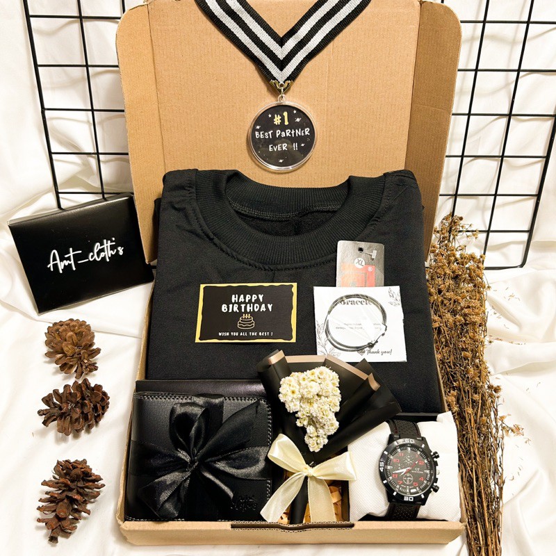 GIFT BOX SWEATER POLOS COWOK / KADO ULANG TAHUN COWOK / SWEATER COWOK / GIFT BOX ULANG TAHUN COWOK