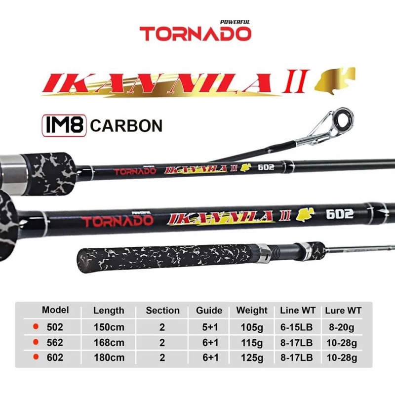 Rod / Joran Pancing Tornado IKAN NILA II 502 562 602