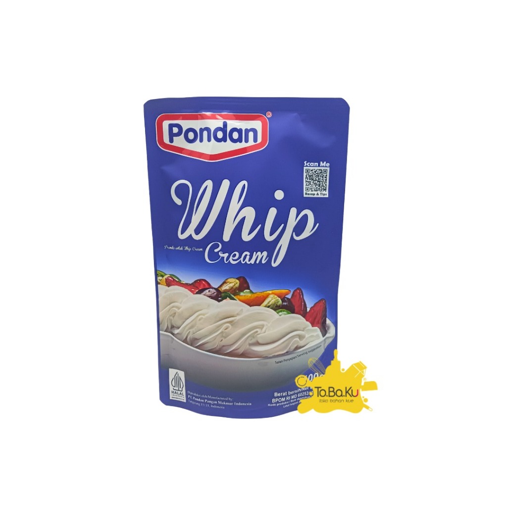 

Pondan Whip Cream Kemasan 100gr