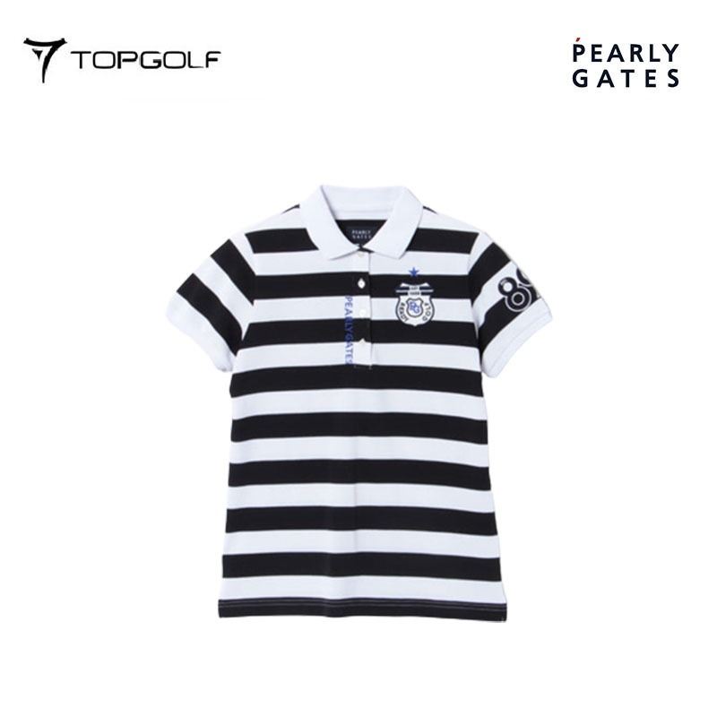 T-SHIRT PEARLY GATES W STRIPE 055-1260708 WHITE