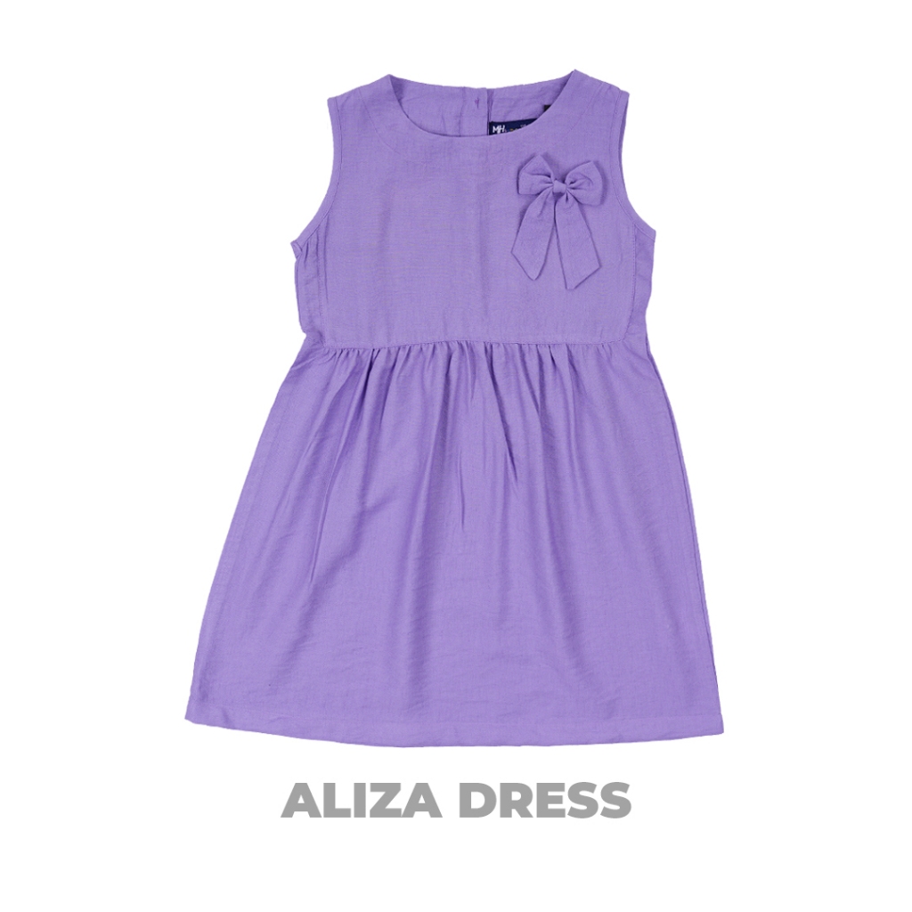 MH Fashion ALIZA DRESS Dress Kids Women Sleeveless Dress Anak Perempuan Selutut Warna : Lilac, Cokla