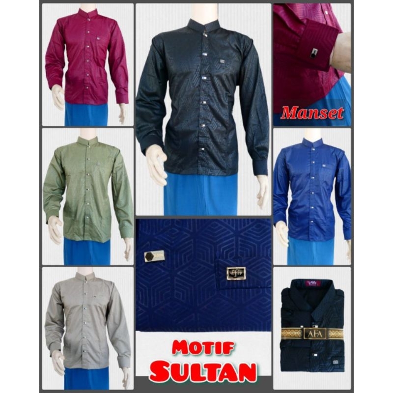 Baju Koko Haibah Lengan Panjang Takwo Baju Takwa baju koko motif Sultan