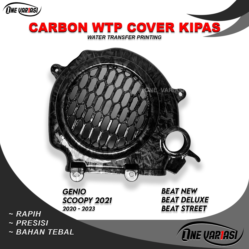 COVER TUTUP KIPAS FAN CARBON FORGED GENIO BEAT NEW DELUXE SCOOPY 2020 2022 FORGED