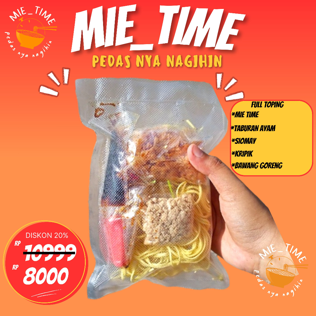 Mie mie instan mie pedas ala MIE_TIME Mie level