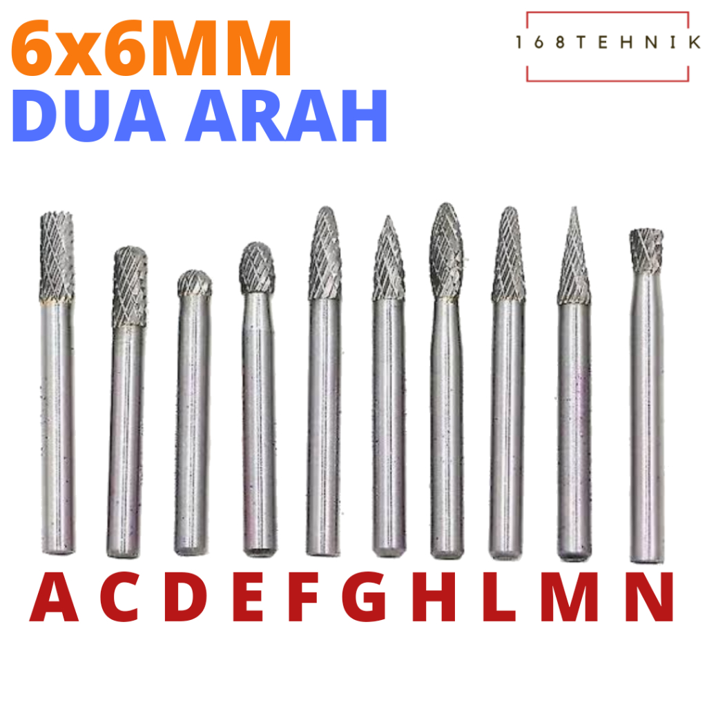 ROTARY BURR 6x6 mm CARBIDE ROTARY FILE / MATA BOR TUNER / ROTARY BURR TUNER / MATA CUNER / ROTARY CA