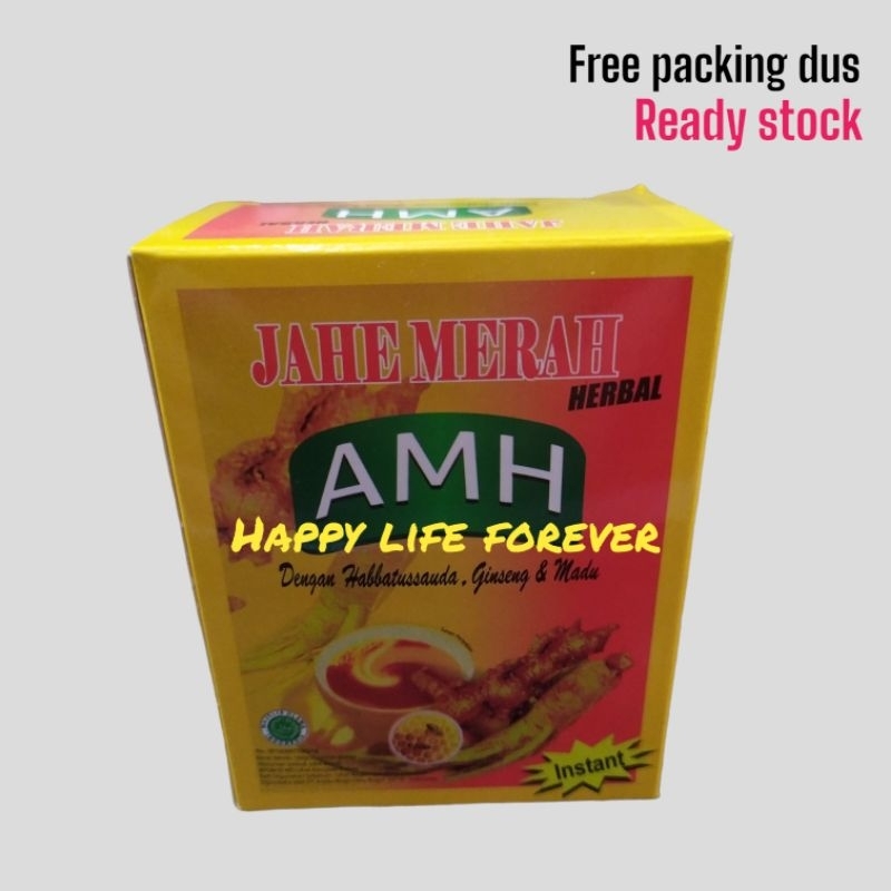 

Jahe Merah AMH - Dengan Habbatussauda, ginseng & madu - isi 5 sachet