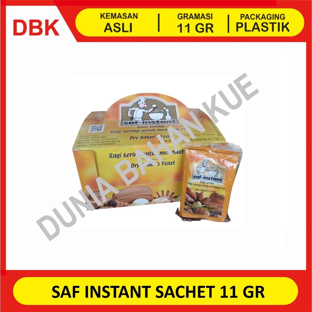 

SAF INSTANT SACHET / RAGI INSTAN YEAST SACHET 11 GR