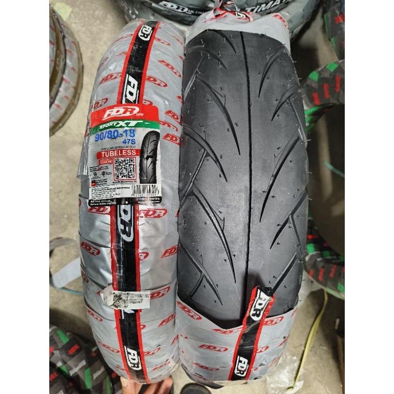 BAN TUBELESS FDR SPORT XT 90/80-18 FREE PENTIL 100% ORIGINAL