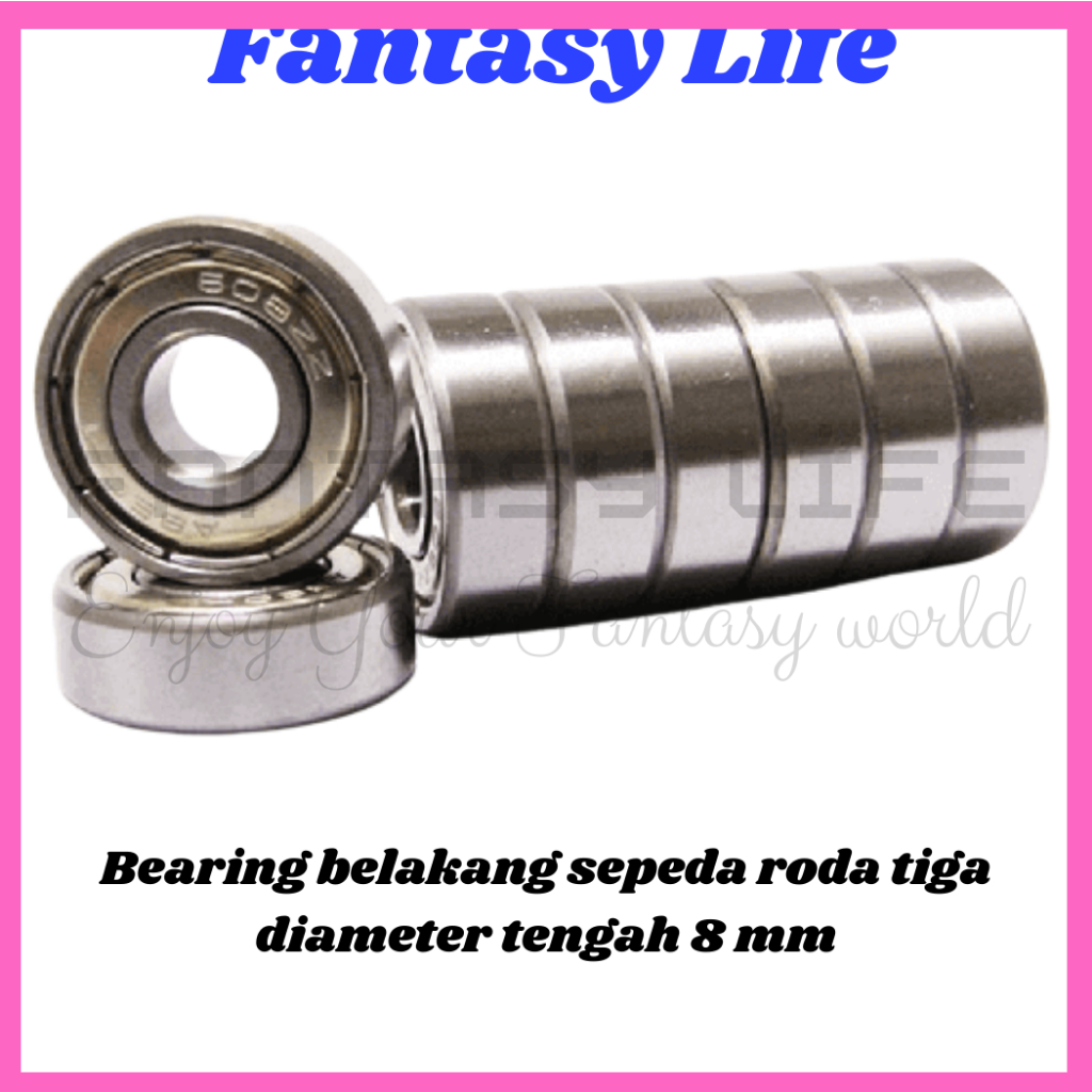 Fantasy Bearing roda tiga 8 mm 10 mm Bering ban belakang klahar sepeda anak roda tiga SATUAN