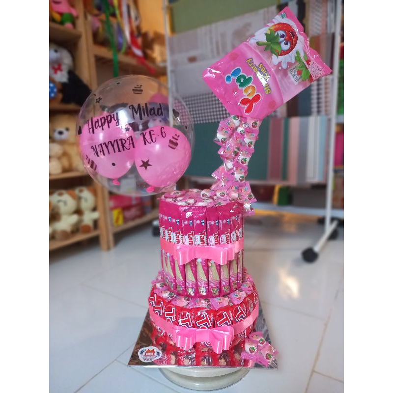 Snack cake kue ultah snack cake tower birthday cake