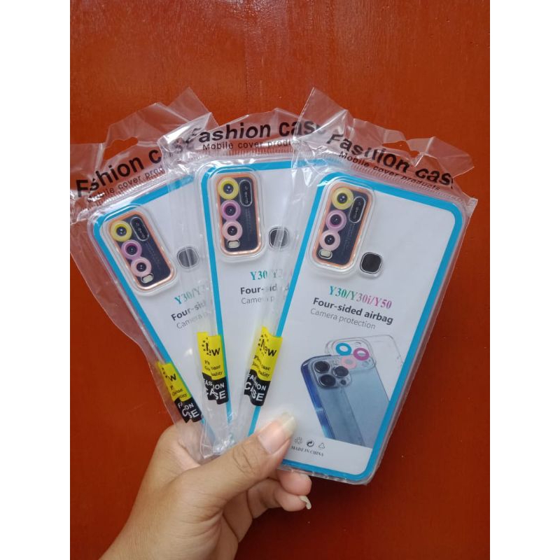 SILIKON BENING TRANSFARAN VIVO Y30/ Y30i/ Y50 CASE BENING TRANSFARAN PELINDUNG CAMERA